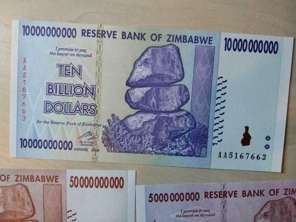 Zimbabwe Currency ALL BILLIONS Hyperinflation