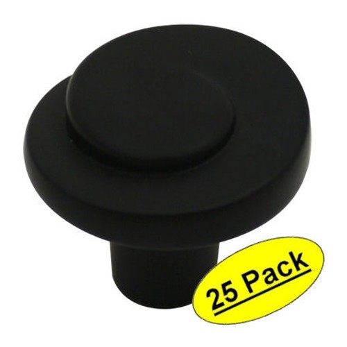 *25 Pack*  Cosmas Cabinet Hardware Flat / Matte Black Knobs #775FB