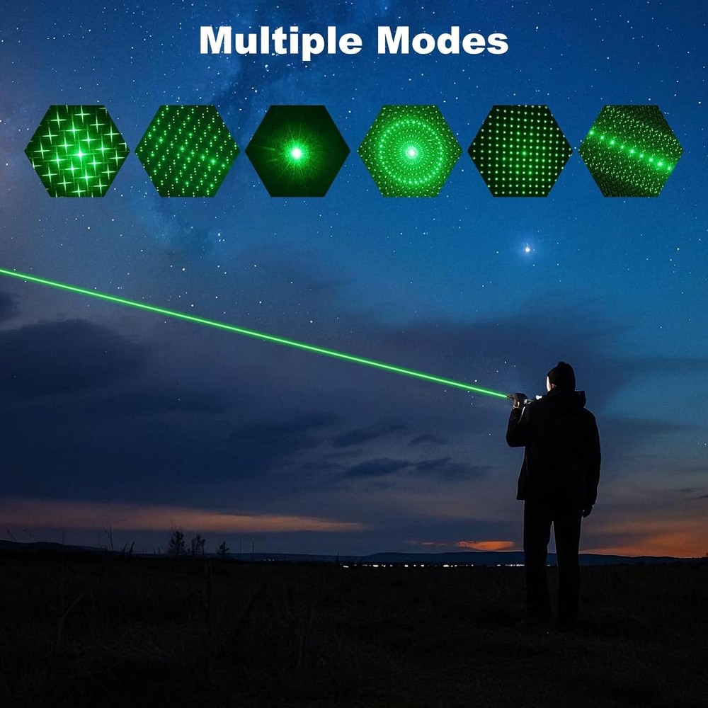 Durable Green Laser Pointer – Long Range, USB Charging, Perfect for Hikes