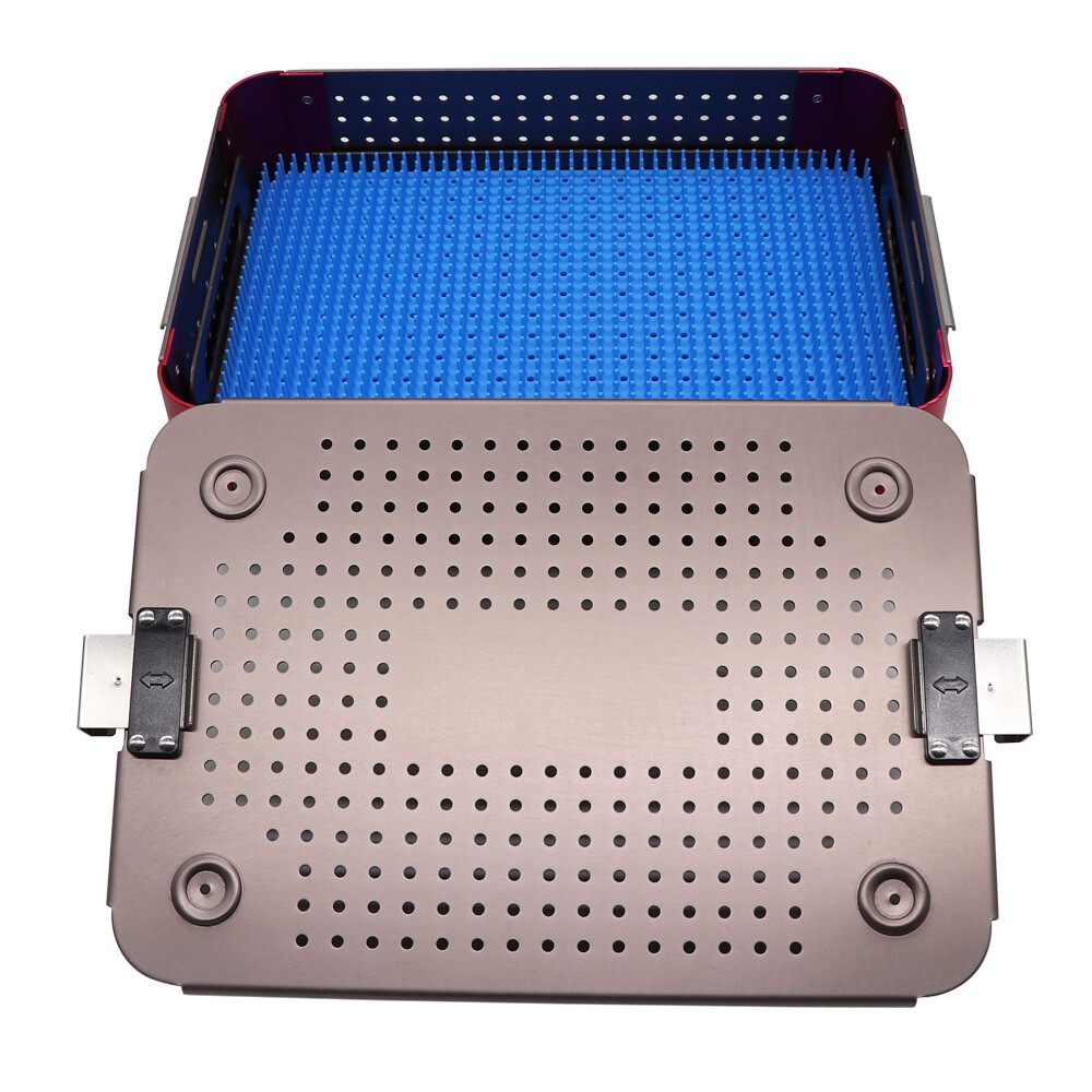 Two layer Sterilization tray case box surgical instrument Sterilize tray，us