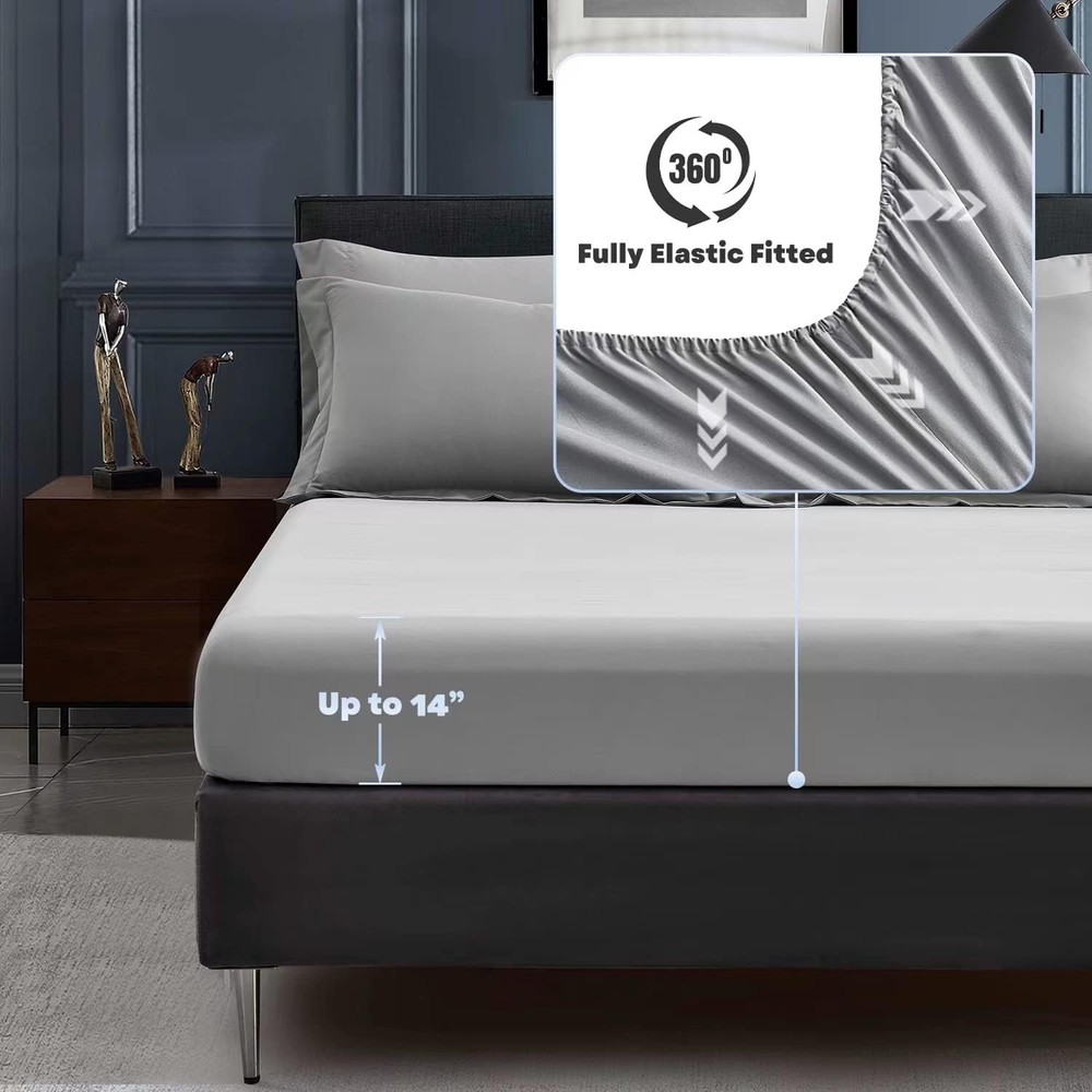 Down Comforter Set 7-Piece Bedding Set - Down Alternative Bedding Set QUEEN