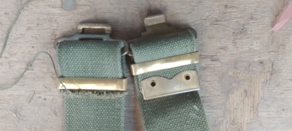 Vintage Cold War British Army 44 Pattern Webbing Pistol Holster, Pouch & Belt