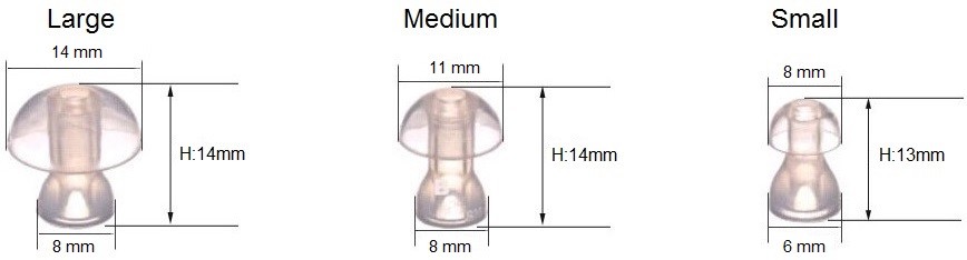 hearing aid tips earplug dome shape replacement tips for SIEMENS, BTE , ITE