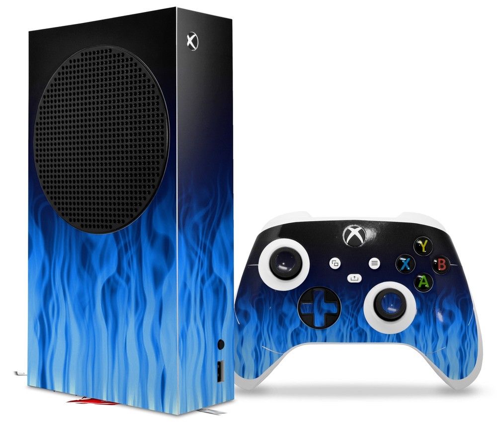 Skins XBOX Series S Console Controller Fire Blue
