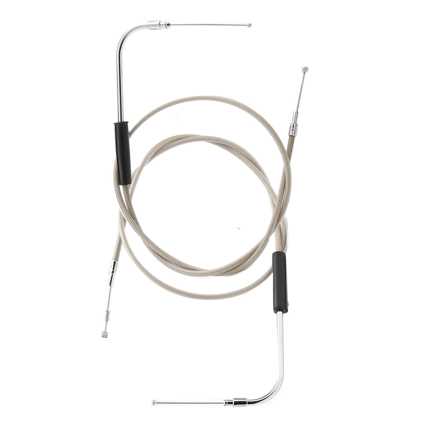 Sportster 40" Stainless Steel Braided Throttle & Idle Cable Kit for Harley 04-06