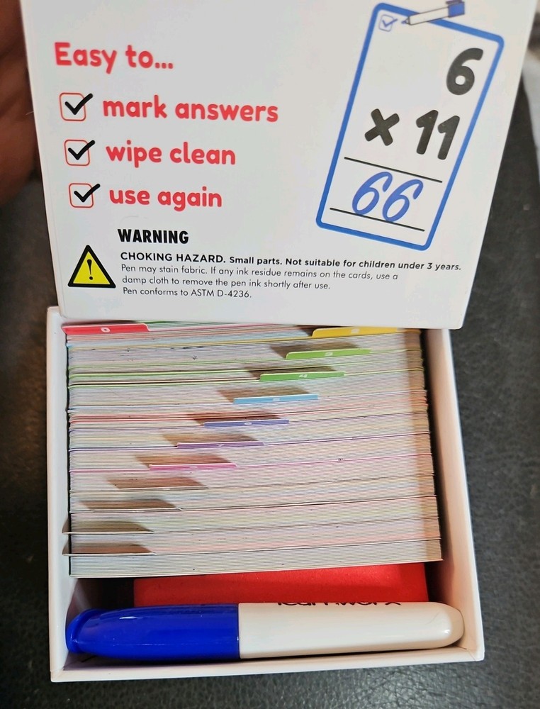 Multiplication Flash Cards 3Rd Grade | 183 Math Flash Cards & Times Table Chart,