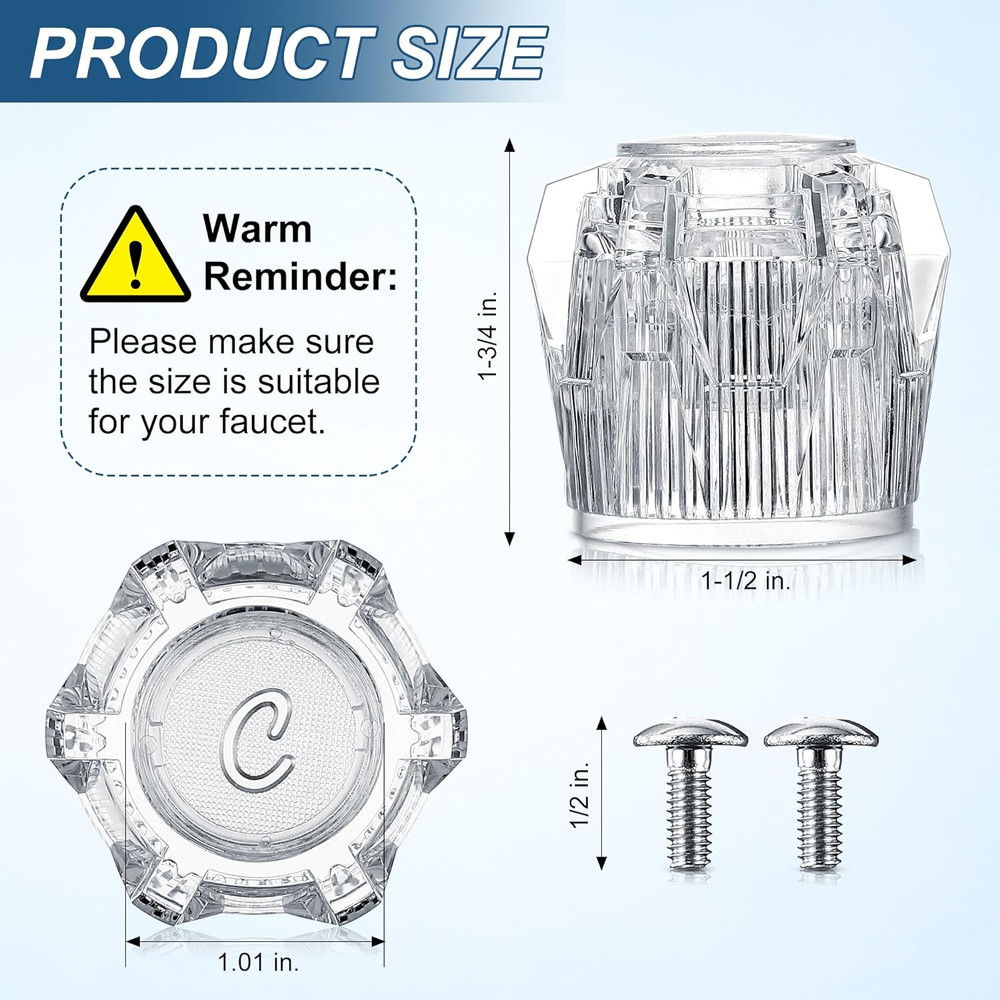 1 Pair Shower Knob Replacement Compatible With Phoenix Mobile 17pt Spline Point