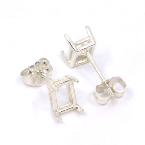 Emerald Pre-notched Earring Mountings