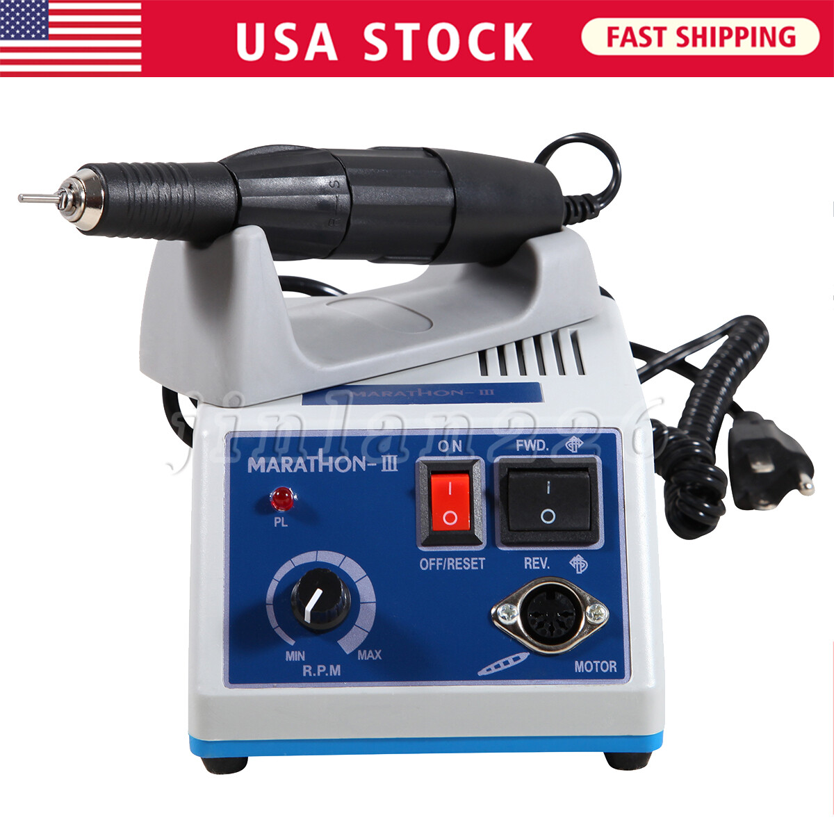 Dental Lab Marathon Electric Micromotor Polishing Unit + 35K rpm Motor Handpiece