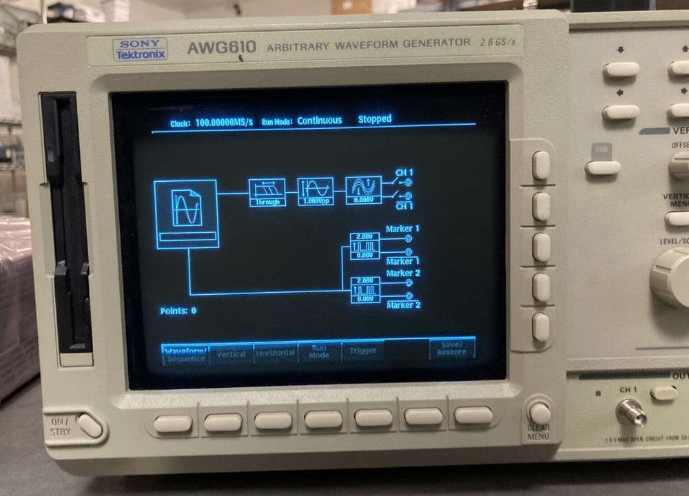 Sony Tektronix AWG610 Arbitrary Waveform Generator 2.6 GS/s