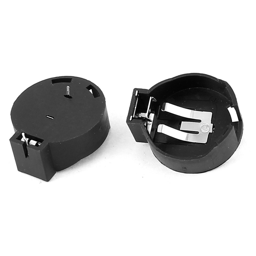 20 x Plastic Shell CR2450 Cell Button Battery Sockets Holder Case Black