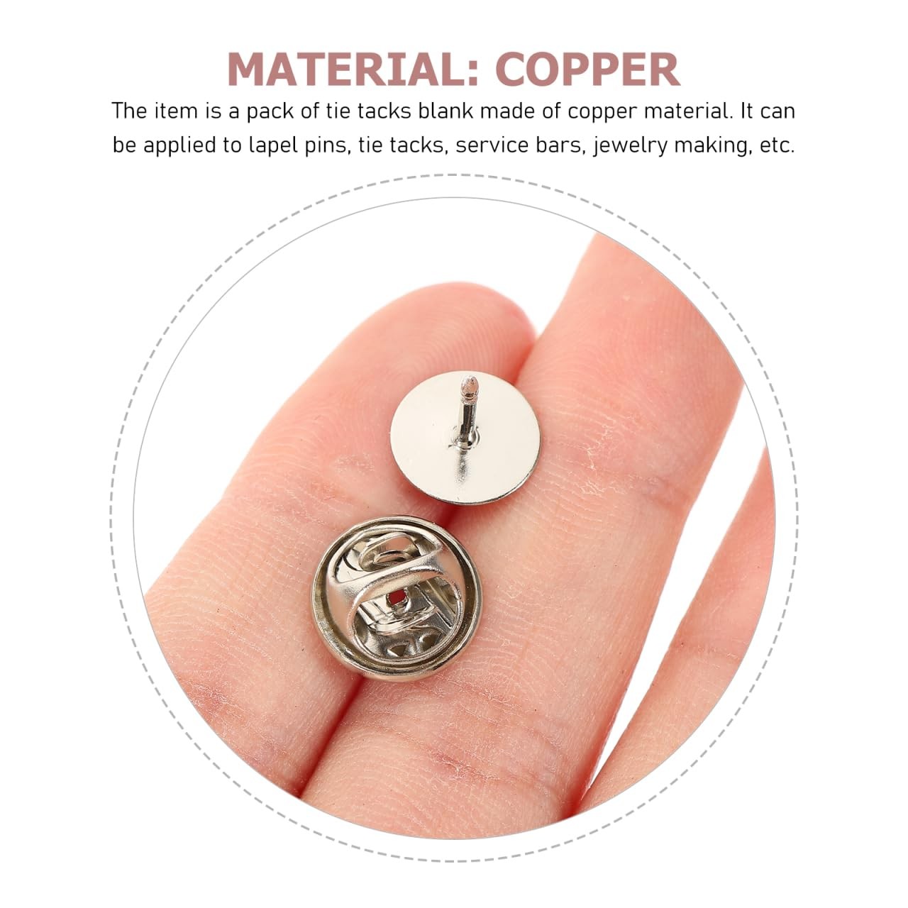 50 Pairs Silver Butterfly Tie Tacks 4mm Pin Back Clutch Replacements DIY Crafts