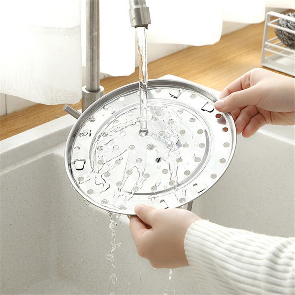 Multifunction Kitchen Steaming Stand Stainless Steel Steamer Rack Three-Legged