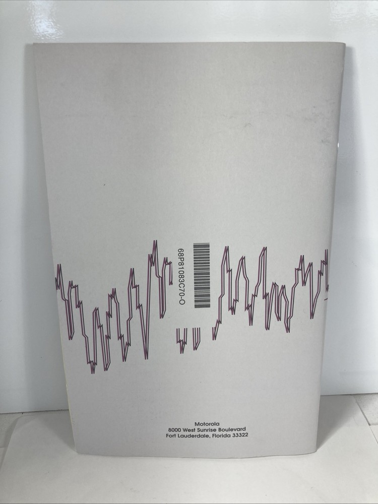 Motorola Digital XTS 3000 Basic Model Radio Operating Instruction User’s Guide