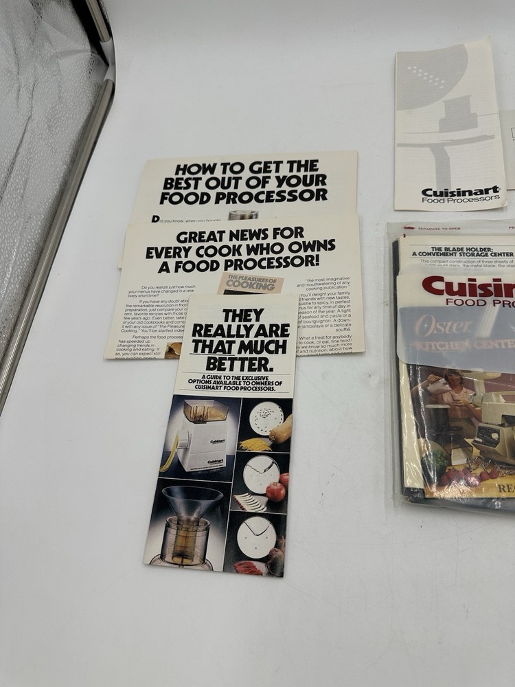 Cuisinart DLC-8F instructions and Recipe Booklets