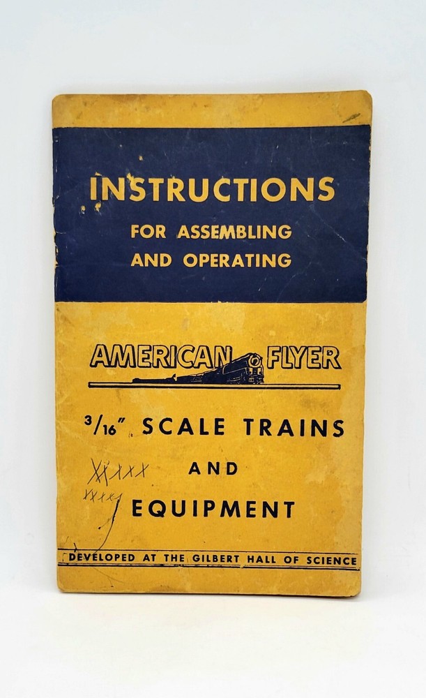 American Flyer Instructions For Assembling and Operating 3/16  Scale Trains