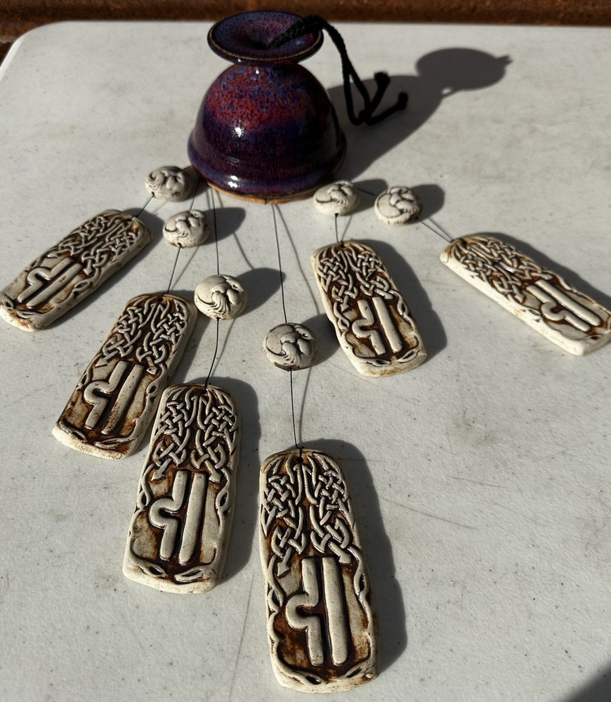 handcrafted ceramic wind chime decorative hanging round &rectangular pendants