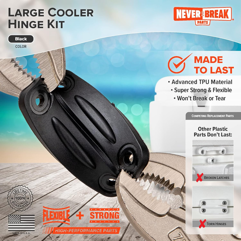 - 3 Pack Igloo Cooler Replacement Hinges, High Strength Igloo Cooler Replacem...