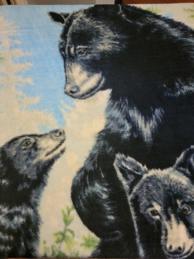 Boutique Bear with Cubs Throw Afghan Blanket
