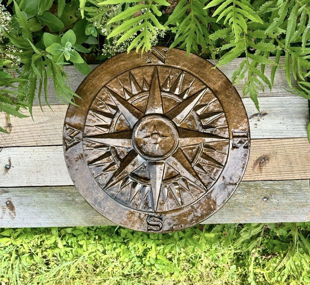 Compass Nautical Cement Stepping Stone
