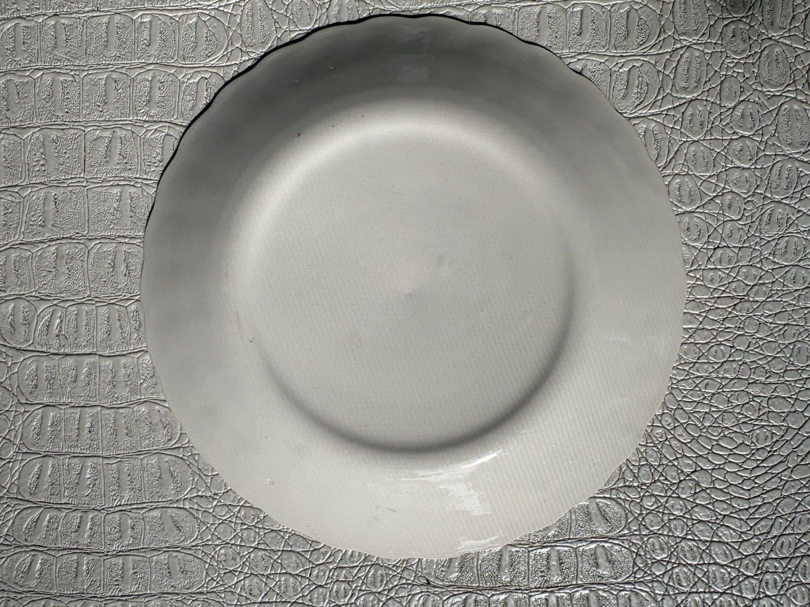 VTG Florida Souvenir Plate Sunshine State Transfer Ware Scallop Edge Kitsch Wall