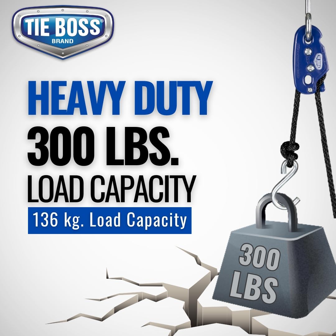 Tie Boss - 3/8 Inch, Heavy Duty, (300 lbs Working Load Limit), Weather Resistant