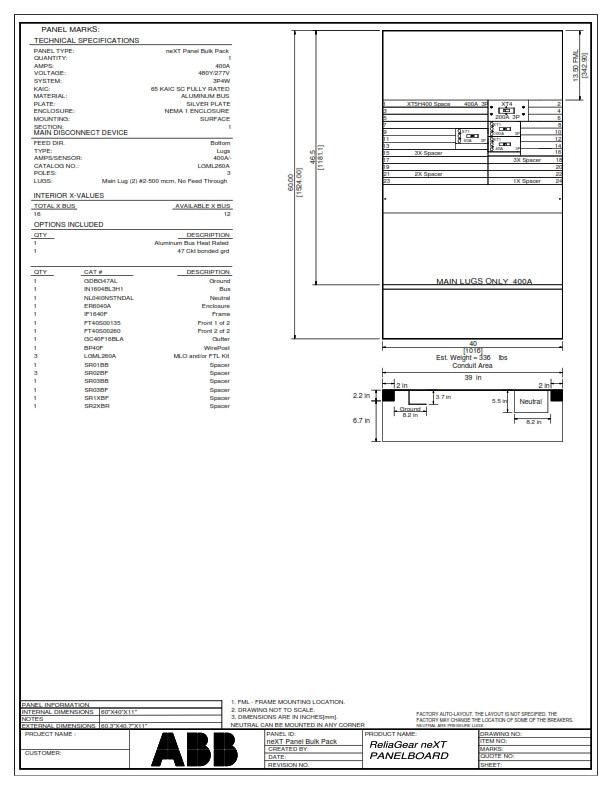 ABB Reliagear neXT Distribution Panels