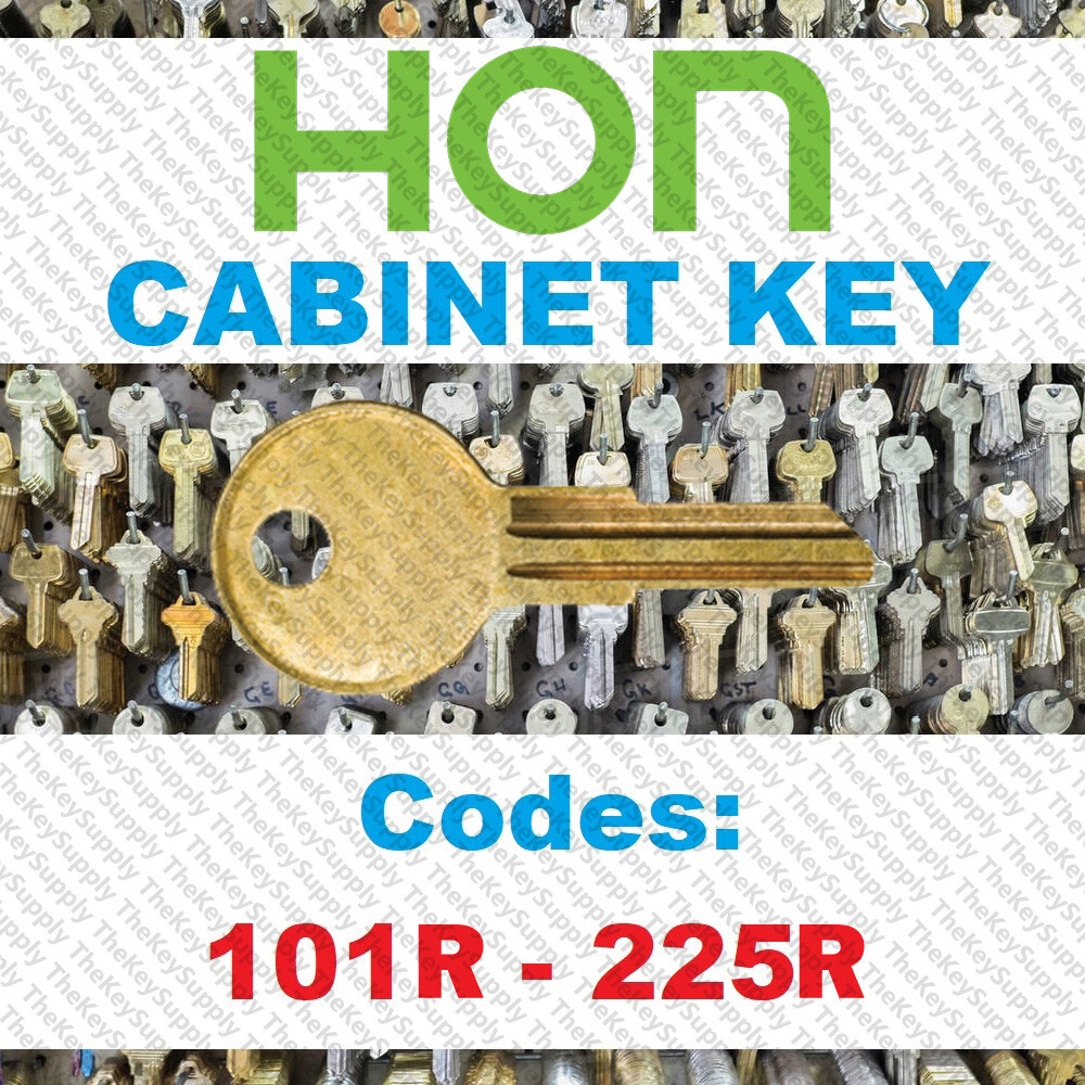 Hon Filing Cabinet Replacement Key Cut Key Code 101R - 225R
