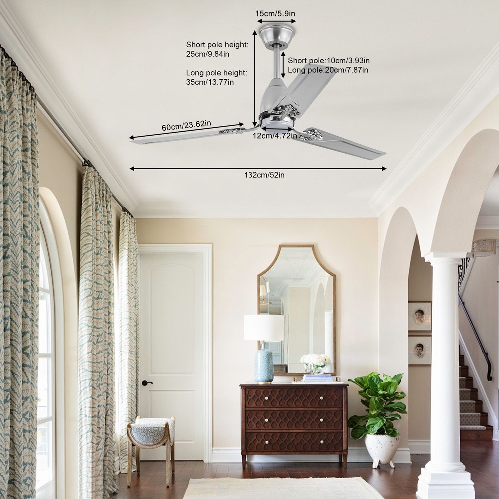 Dimmable LED Ceiling Fan with Remote Control - Energy-Efficient Lighting