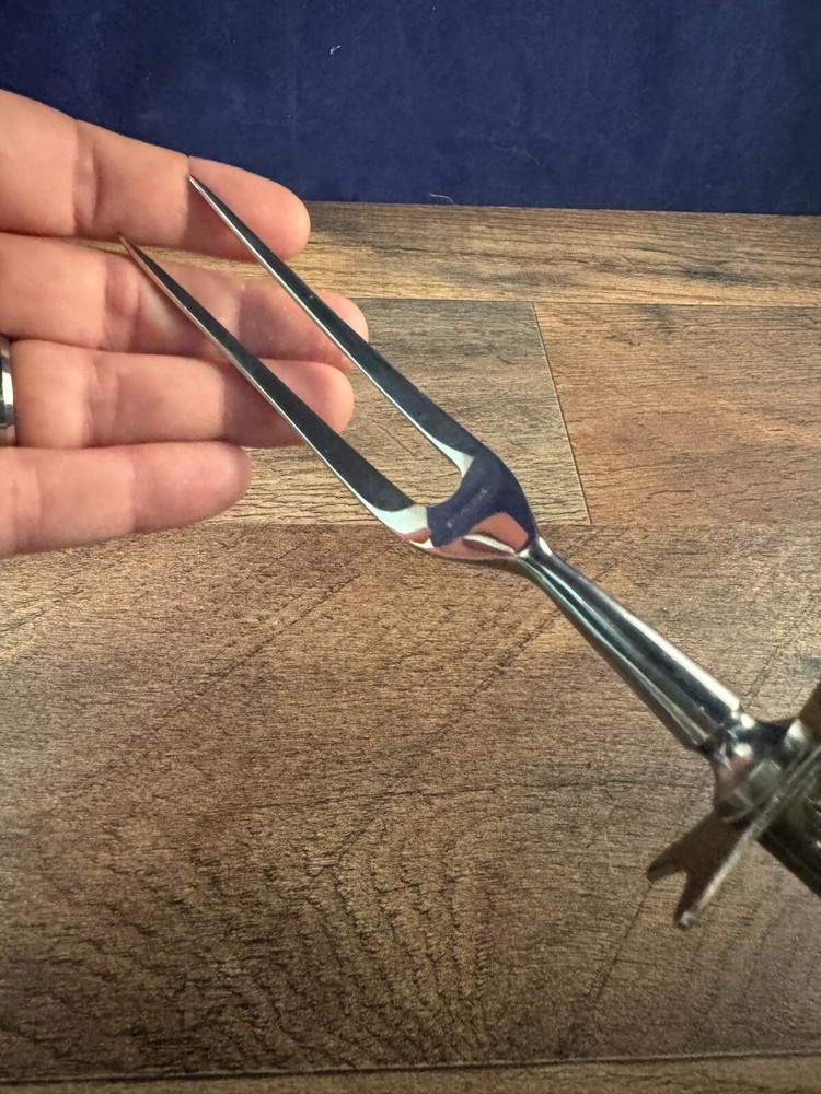 Silverplated Meat Fork Adoration Pattern Unknown Maker