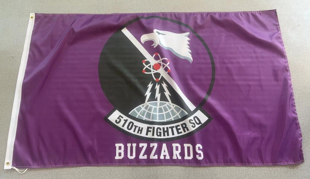 USAF 510th Fighter Squadron "Buzzards" 3x5 ft Single-Sided Flag Banner