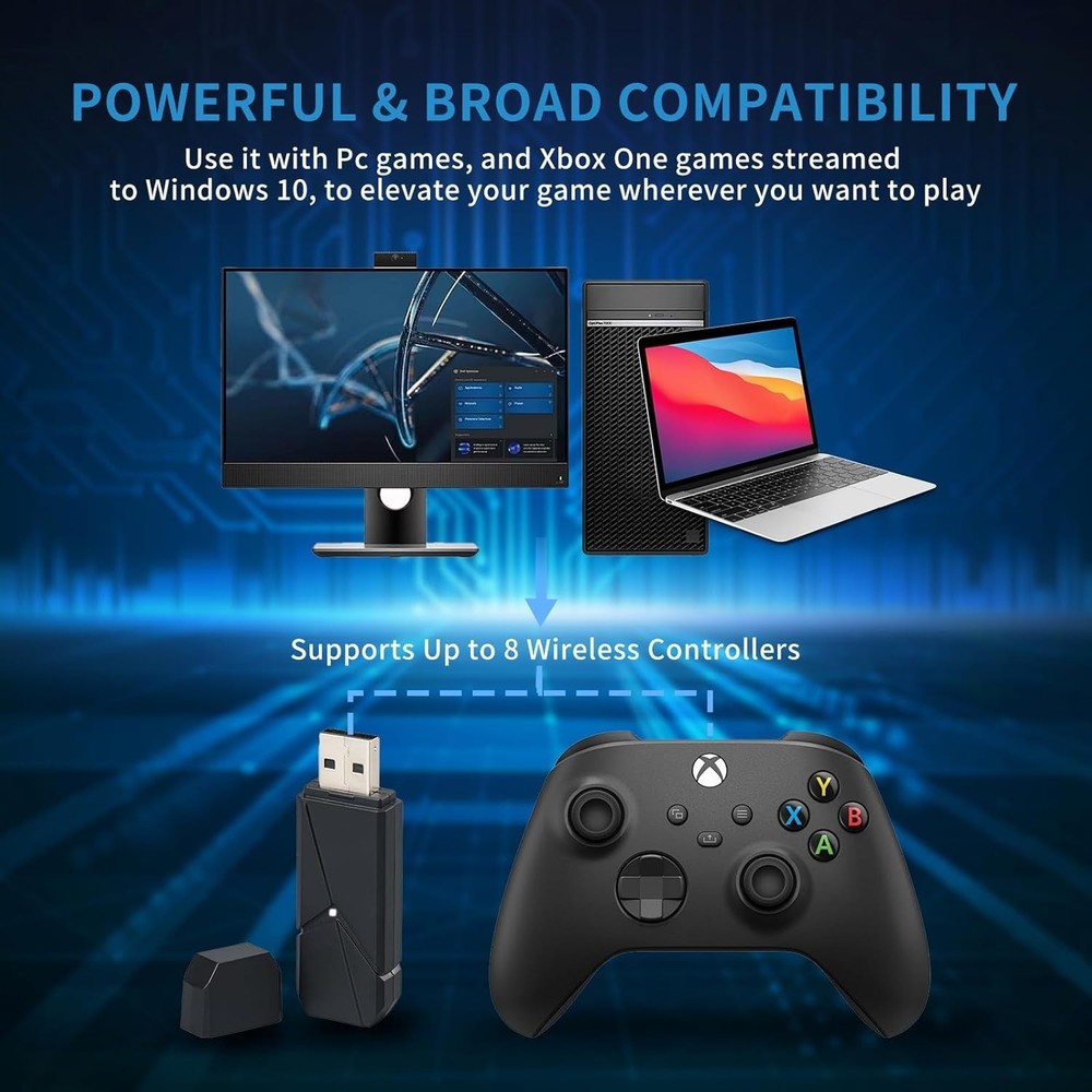Wireless Adapter for Xbox One - Xbox Wireless Adapter for PC Windows 11/10/8/...