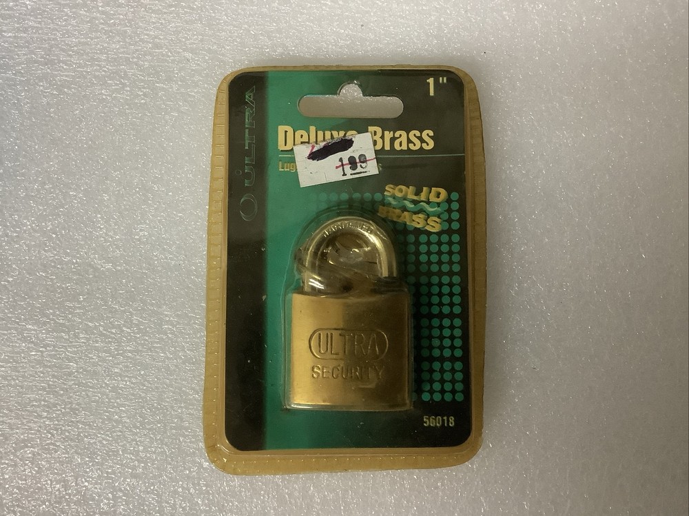 Ultra Solid Brass Luggage & Locker 1" Padlock (OLD STOCK)