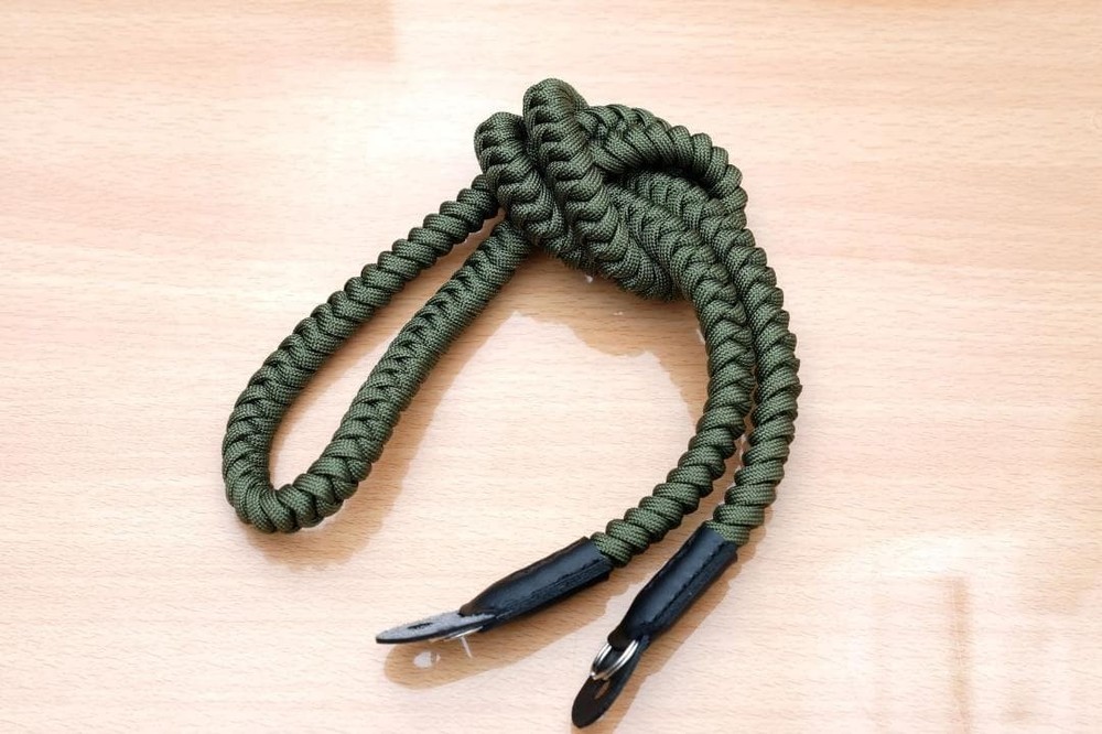 Paracord Camera Strap Camo Leather for DSLR Mirrorless Used