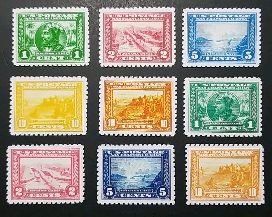 US Stamps SC# 397-404 1913-1915 Panama-Pacific Exposition Issue Replica Set
