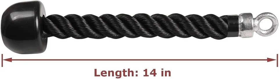 2 Pack Heavy Duty Single Grip Tricep Bicep Pull Down Rope for Cable Machines