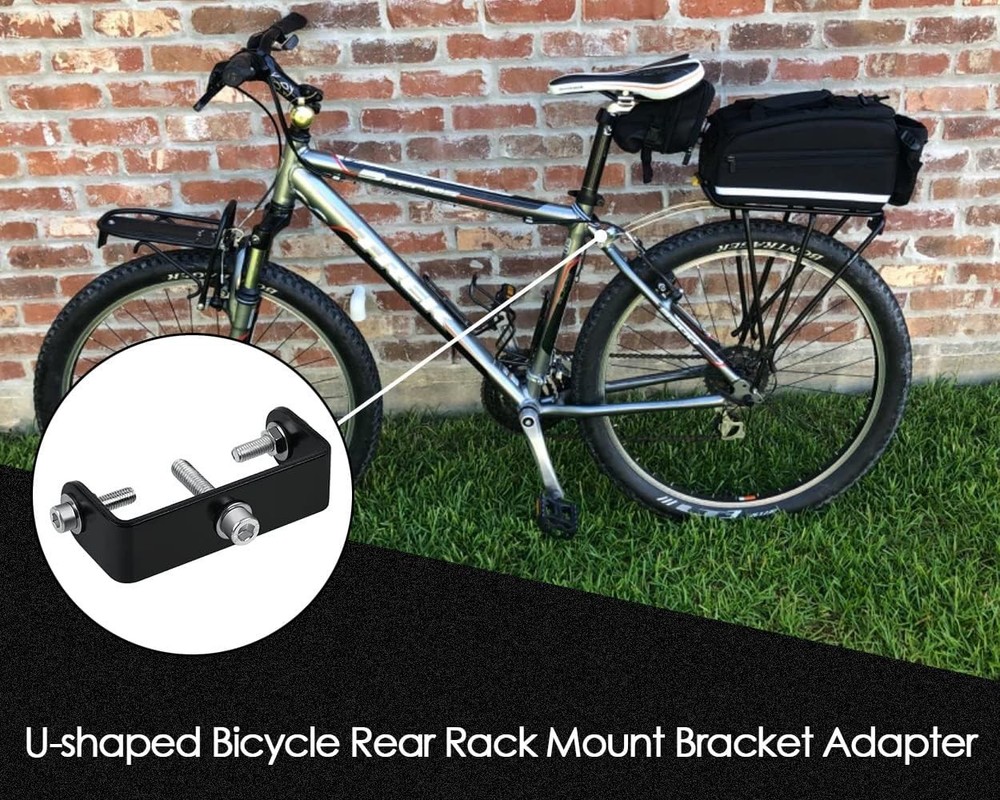 Easy Install Rear Mount Adapter for Pannier Racks - Compatible with All Bikes