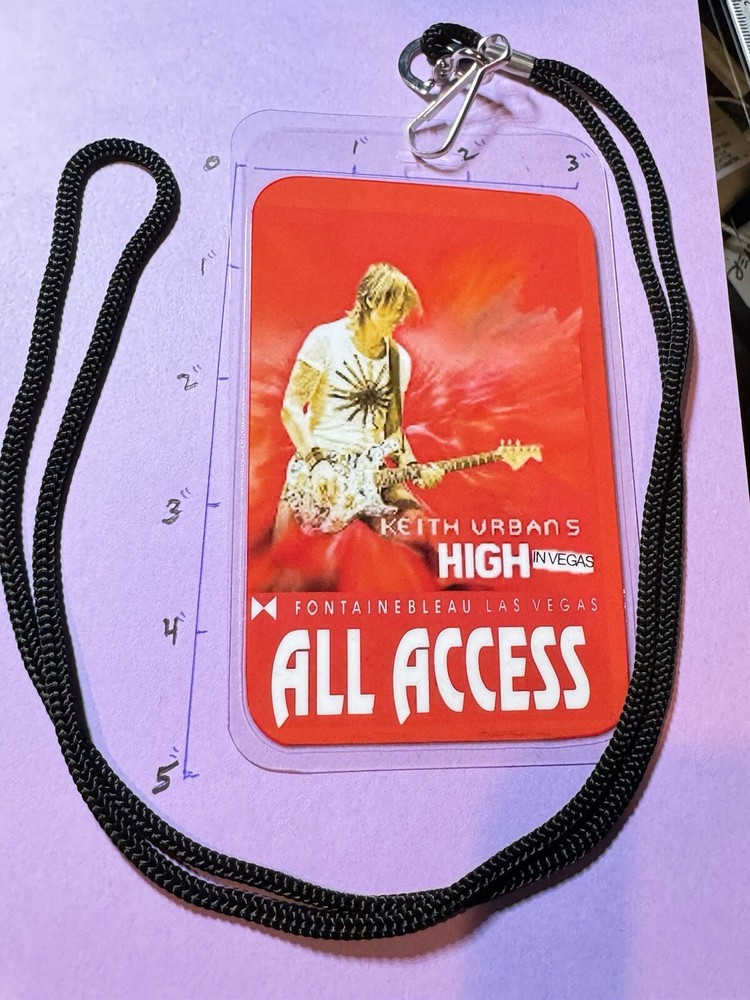 Keith Urban Commemorative  2024 Backstage Pass Laminate