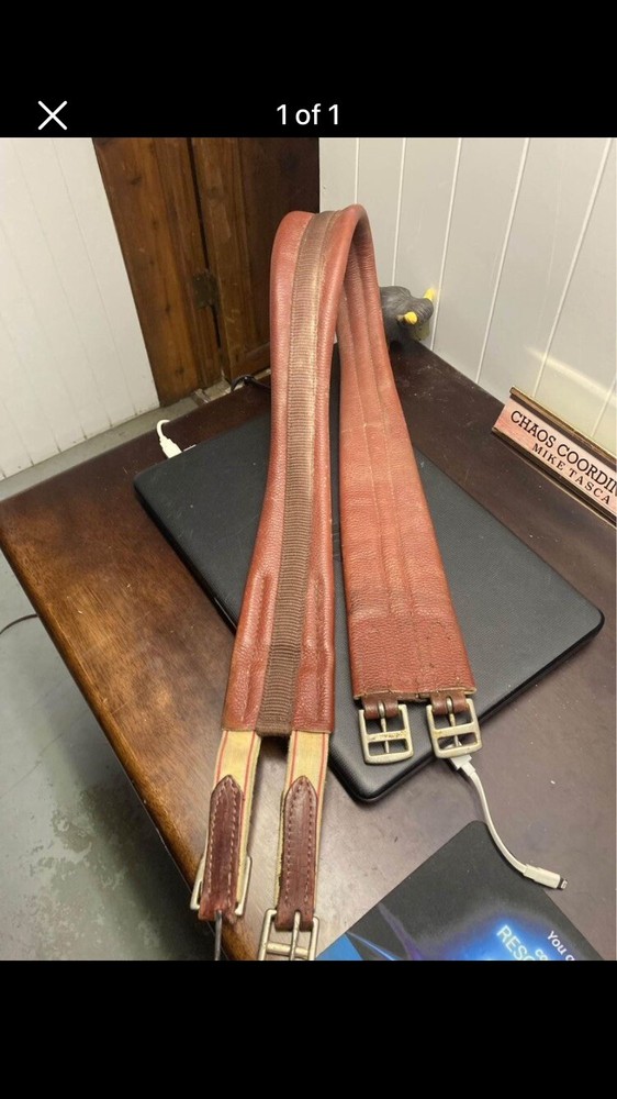 Leather Girth With Single End Elastic