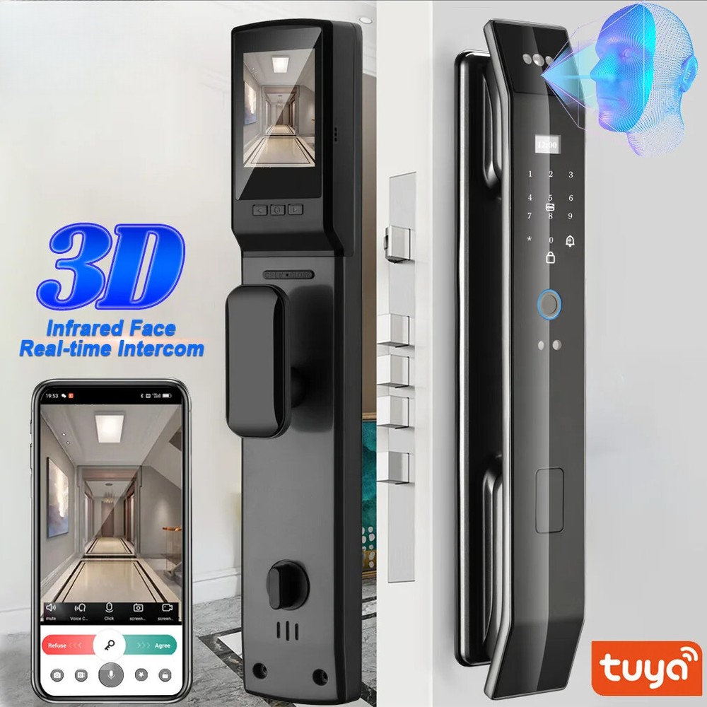 Face Real-time Intercom Smart Door Lock Security Camera Intelligent Fingerprint