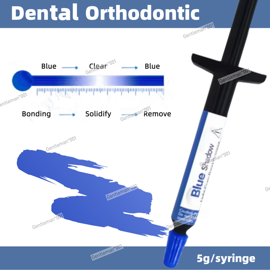 Dental Orthodontic Brackes Bonding Adhesive Light Cure Band Cement Blue Paste 5g
