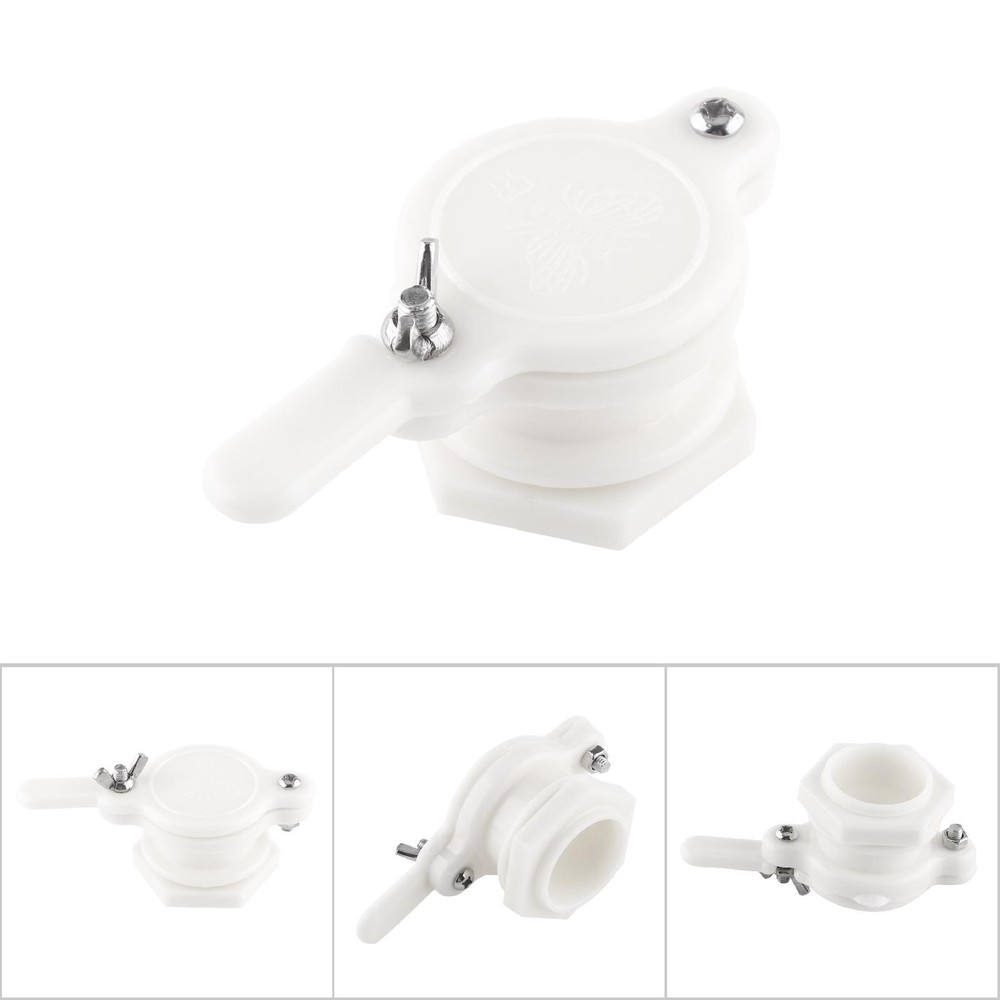 (White)Plastic Bee Honey Tap Gate Valve Beekeeping Extractor Bottling Tool