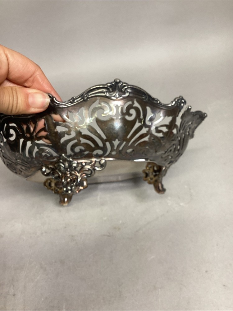 Reed & Barton Silverplate Pierced Footed Fruit Bowl #4865