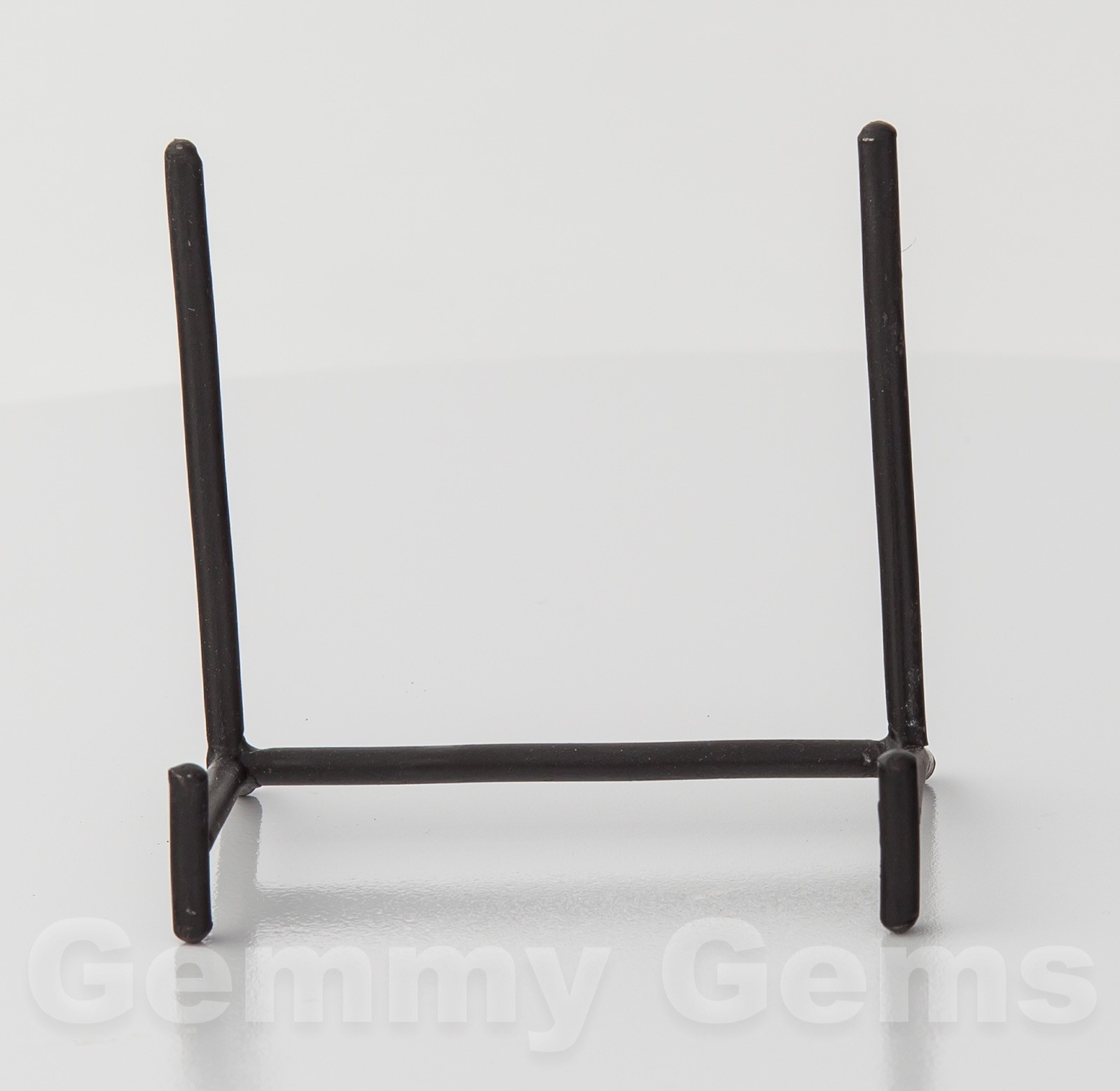 112S Small Black Iron Metal Slab Stand Decorative Display Slice Plate Crystal