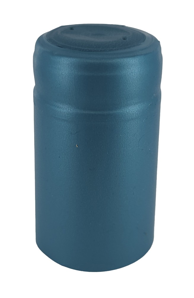 Metallic Light Blue PVC Shrink Capsules 50 Count