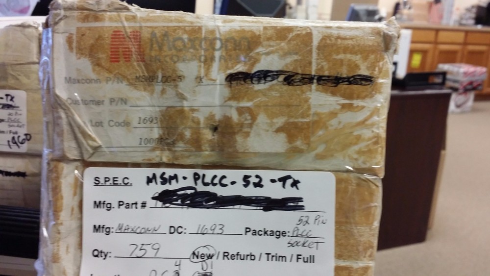 (5 PCS) MSM-PLCC-52-TX MAXCONN 52 PIN PLCC SOCKET SMD