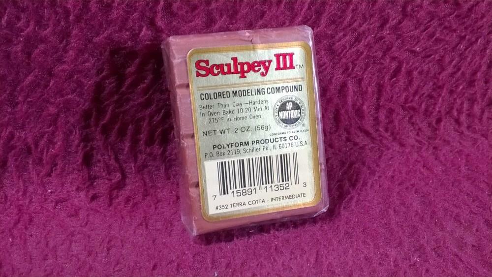 #3 SCULPEY III COLORED MODELING COMPOUND #352 TERRA COTTA INTERMEDIATE 2 OZ.