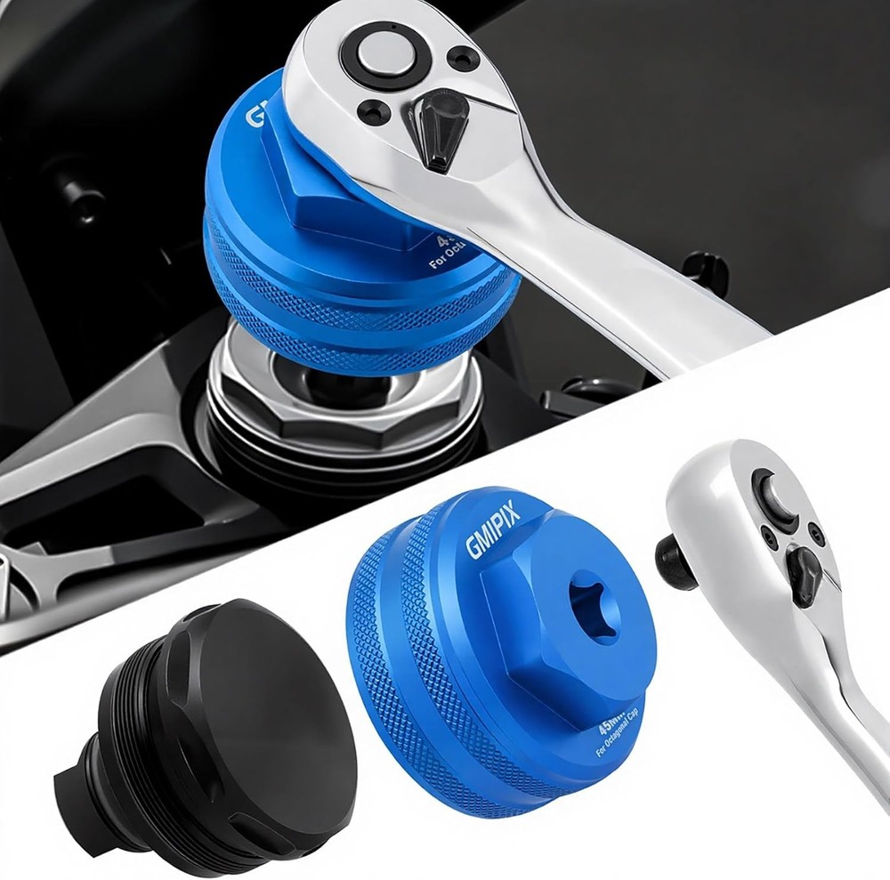 45mm 8-Point Fork Cap Socket Tool Motorcycle Fork Cap Removal Repair Wrench for