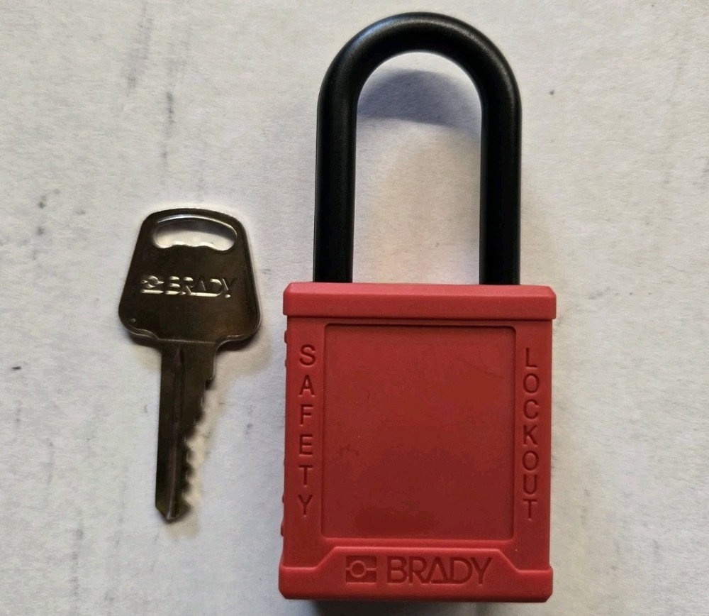 Brady Sdpl-Red-38Pl-Kd Padlock,6 Pins,Red