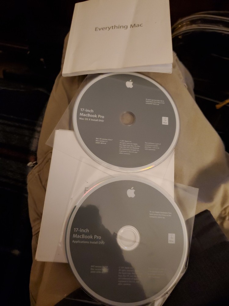 17-inch Macbook Pro Os And Application Install DVD's